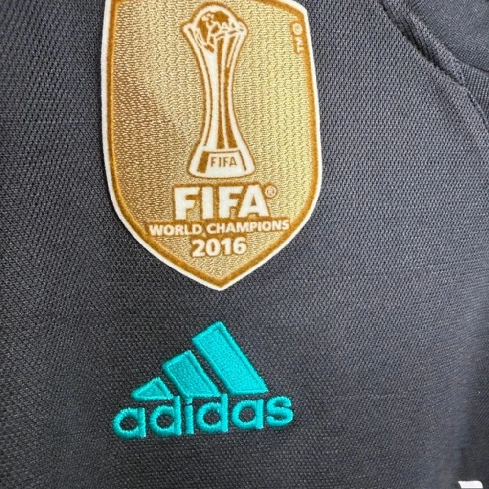 Adidas Real Madrid‎ 2017/2018 Away Jersey 12 Champions Cardiff 2017 Black 3XL